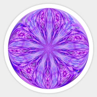 Glass Flower Marble in Purple Sticker